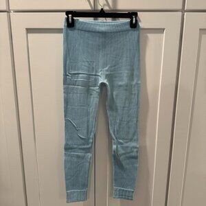 Blue Zara ribbed leggings
